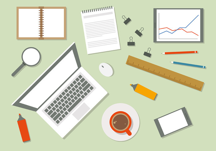 自由平面工作空間 日用雜品銷售的矢量圖應用與優勢